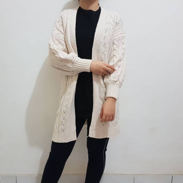 PRELOVED Kardigan Rajut Beige Outer Long