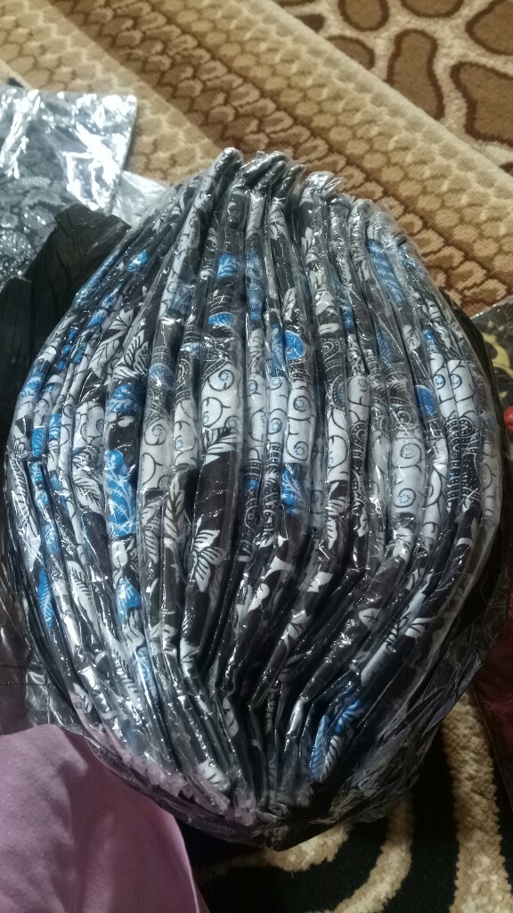 Batik Couple Seragam M L Xl Xxl Atasan Batik Wanita Pria Motif Blarak Biru