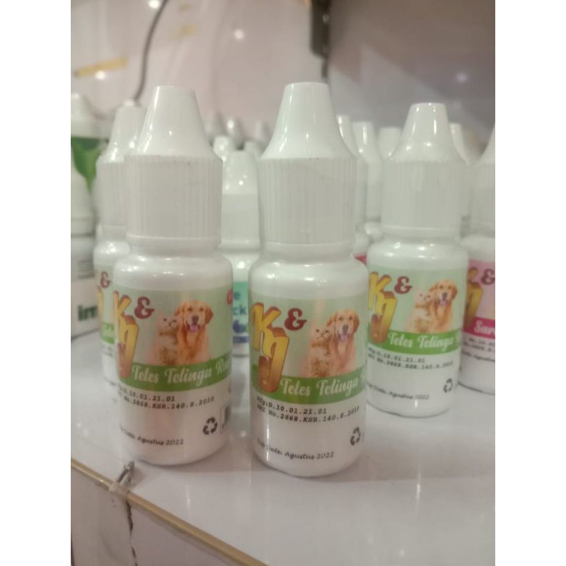 Obat Tetes Telinga Radang kucing anjing 10ml K &amp; J obat tetes telinga