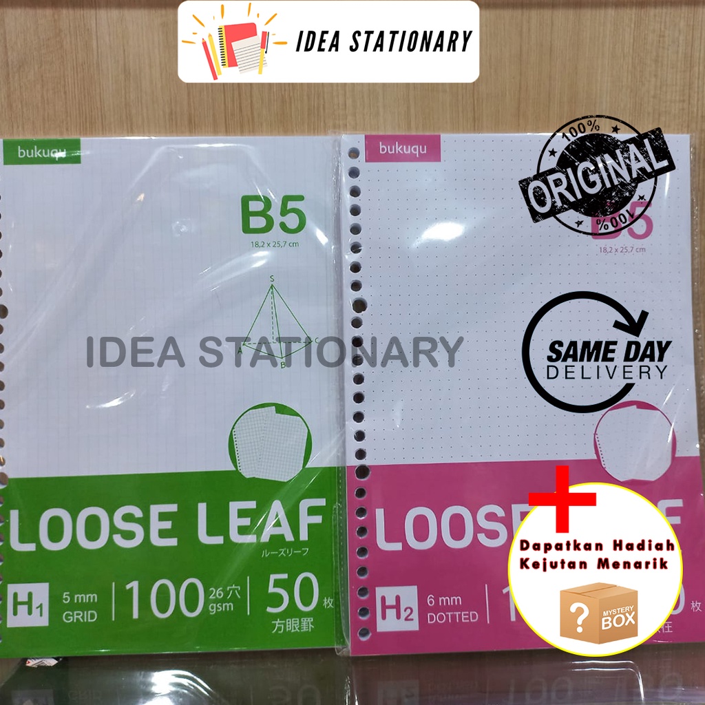 Jual Ready Loose Leaf Kertas Binder B Isi Lembar Kotak Dot Big