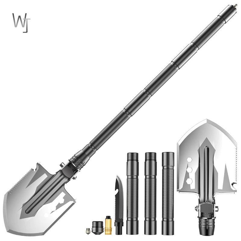 Outdoor Sekop Pacul Lipat Multifungsi Tactical Army Survival Tool 