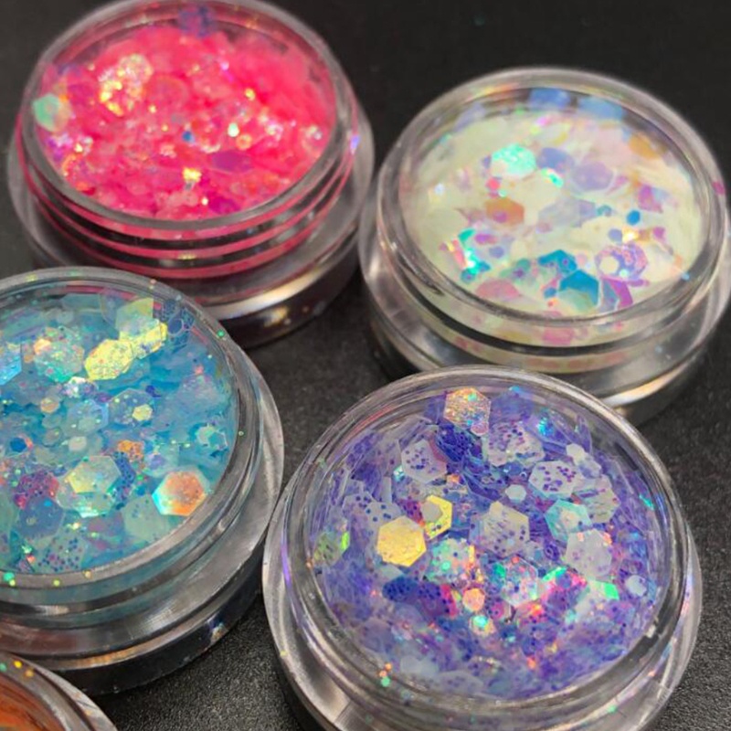 Siy Serpihan Sequin Glitter 6 Warna Untuk Dekorasi Nail Art Diy