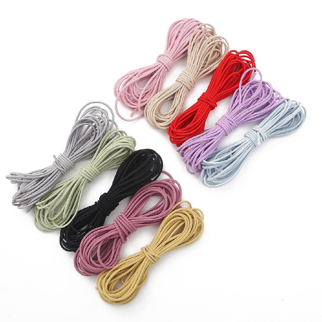 2mm 5M/lot 6warna Nylon Tali Elastis Cord String Strap Untuk Perlengkapan Aksesoris Jahit Handmade DIY