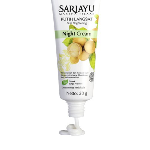 Sariayu Bright Skin Putih Langsat Night Cream - 20ml