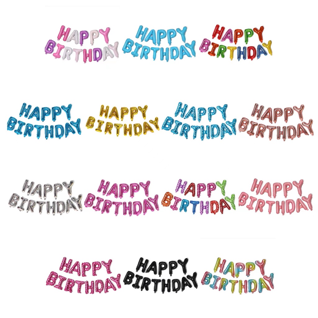 selamat ulang tahun ulang tahun balon 40cm set balon dekorasi pesta ulang tahun