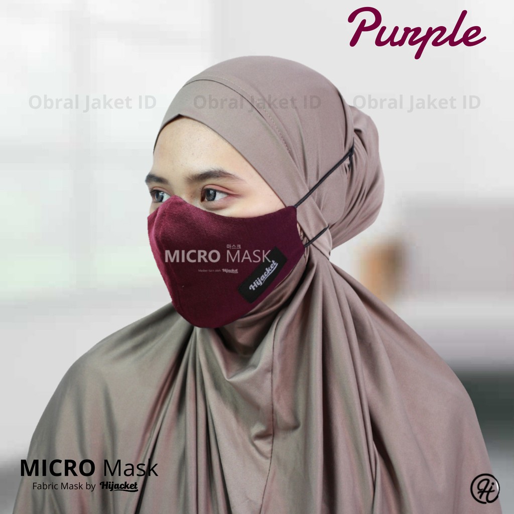 Masker Kain Hijab Polos-PURPLE