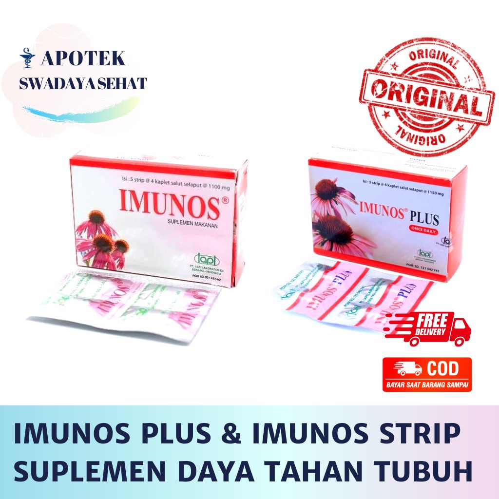 IMUNOS PLUS Strip - Imunos 4 Tablet - Multivitamin Penambah Daya Tahan Tubuh