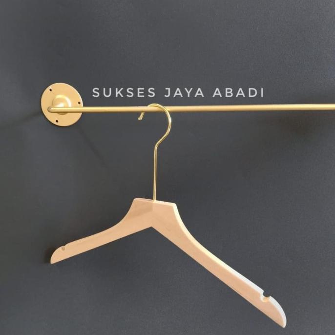 Gantungan Baju Gold Display Dinding Display Tembok Tiang Baju