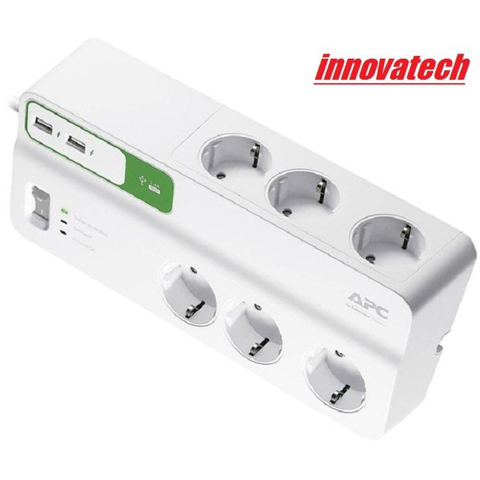 APC PM6UGR PM6U-GR USB Surge colokan listrik stop kontak anti petir