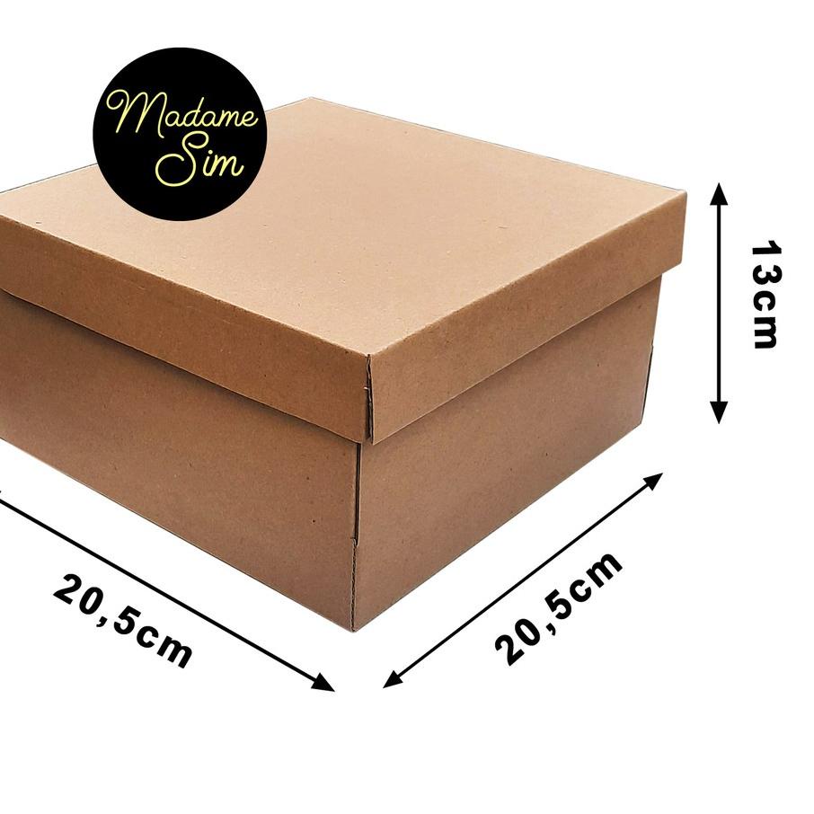 

♢ KOTAK KUE - CAKE BOX 20 x 20 x 13 CM - COKLAT (ISI : 10 PCS) ✺