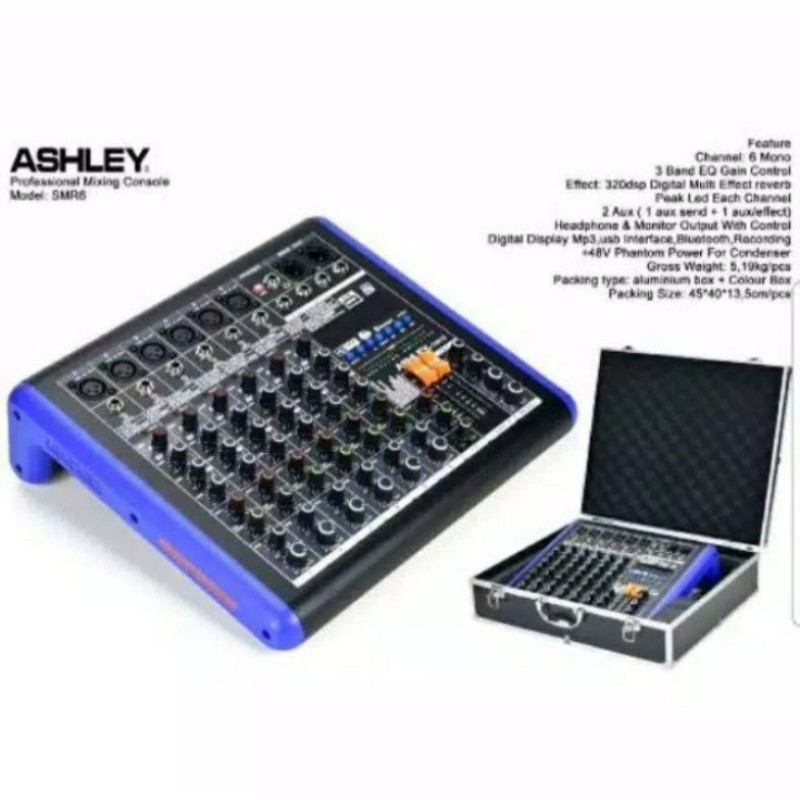 Mixer Ashley SMR6 Original/Mixer audio ashley 6ch koper