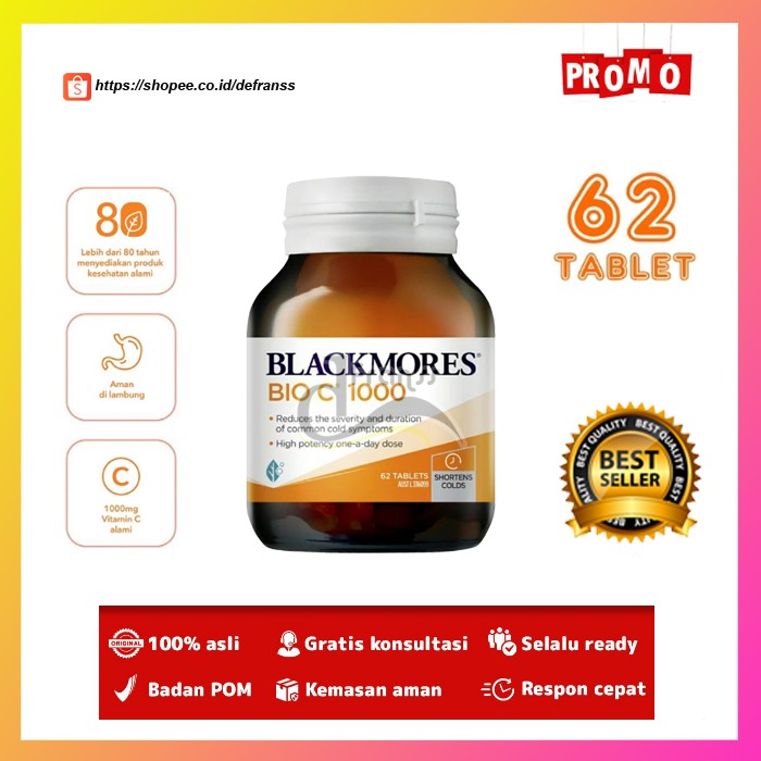 Blackmores Bio C 1000mg Blackmore BioC Black More Vitamin Vit C -62tab