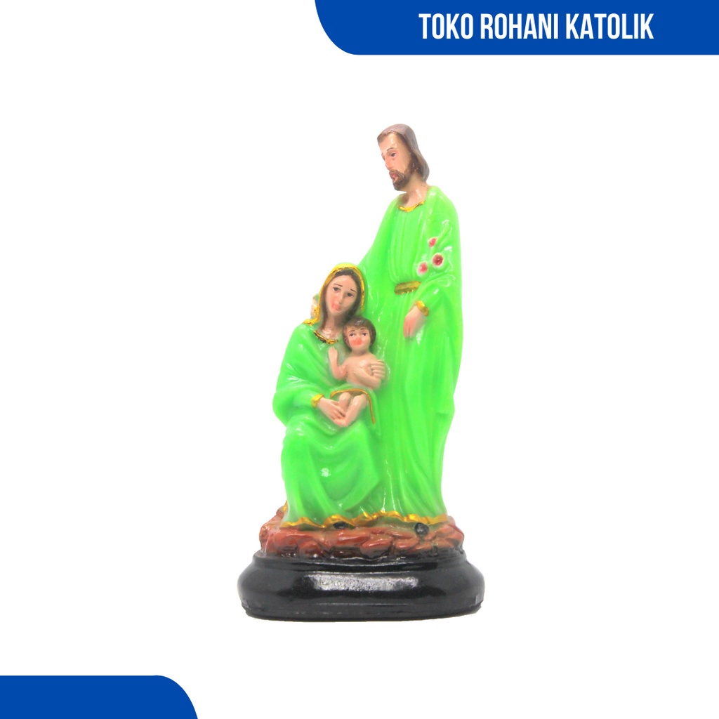 PATUNG KELUARGA KUDUS 20 CM FOSFOR / PATUNG SANTO YOSEP / PATUNG MARIA - YESUS FOSFOR GLOW IN THE DARK / PATUNG KATOLIK MURAH / PATUNG SANTO YUSUF YOSEP