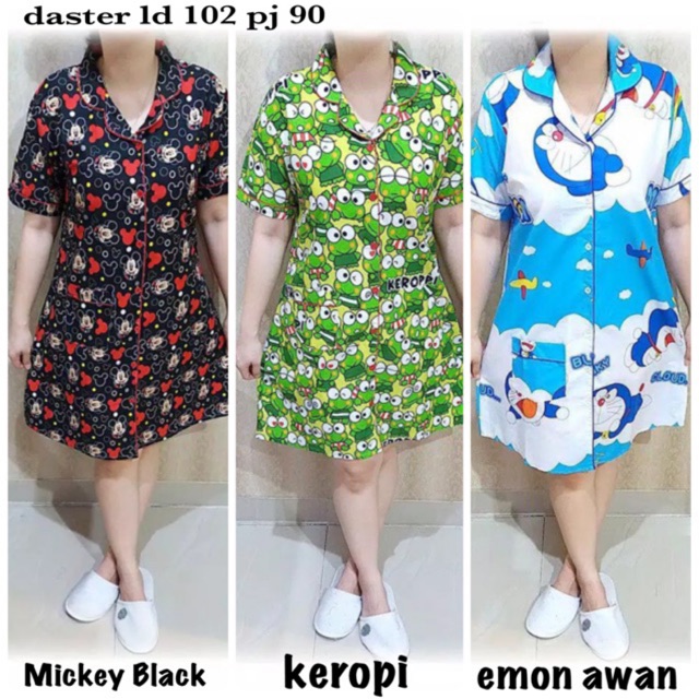 daster full kancing dewasa katun jepang