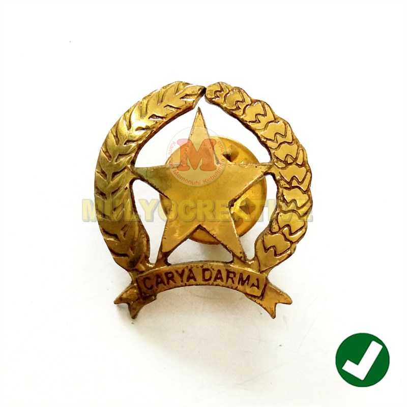 Lencana Carya Darma - Pin Bros Bintang Padi Dan Kapas Murah