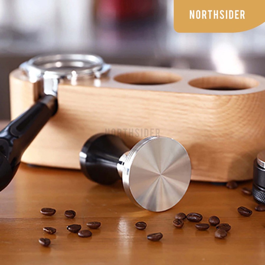 ALAS TAMPER KOPI KAYU OVAL | TAMPING MAT COFFEE PORTAFILTER HOLDER