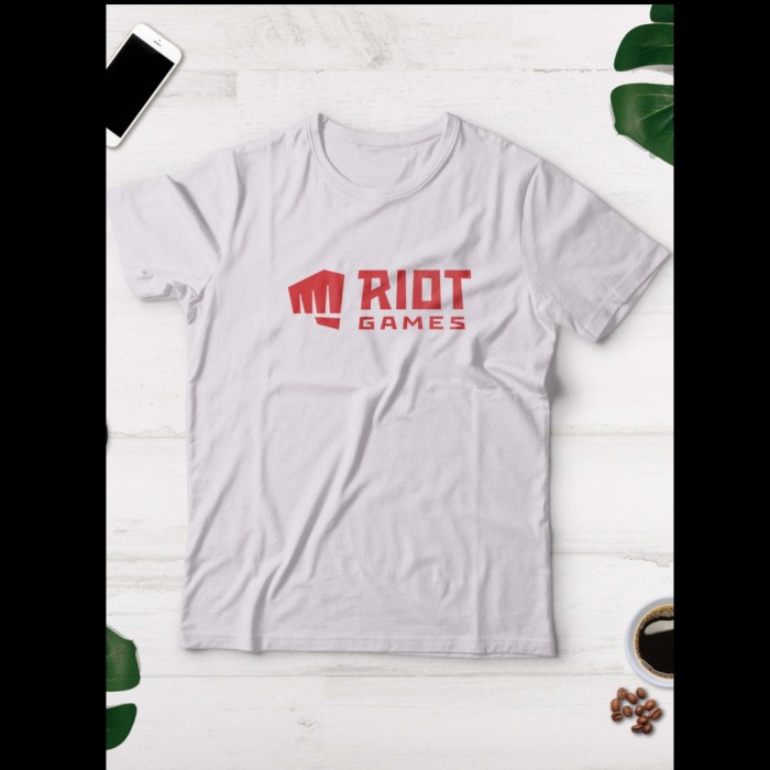 KAOS BAHAN 30S DISTRO RIOT GAMES GAME POLOS CUSTOM INDONESIA BAHAN BERKUALITAS