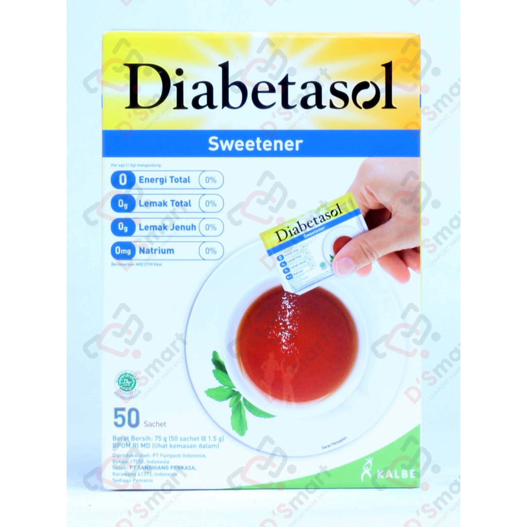 

Diabetasol Zero Calorie Sweetener 50x1.5gr