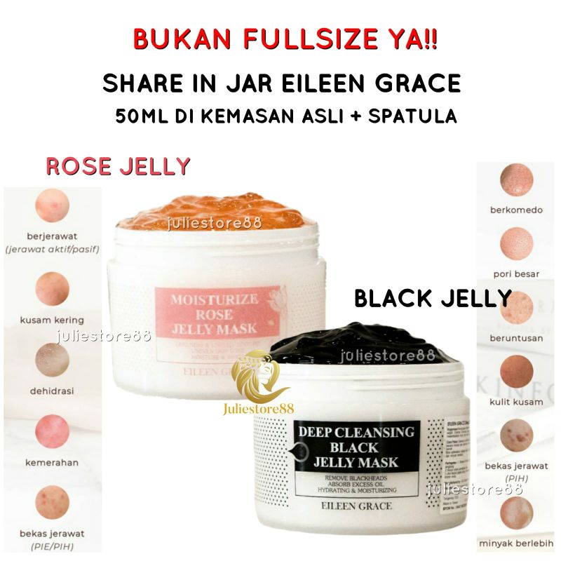 (SHARE IN JAR) Eileen Grace Rose Jelly Mask Black Jelly Mask