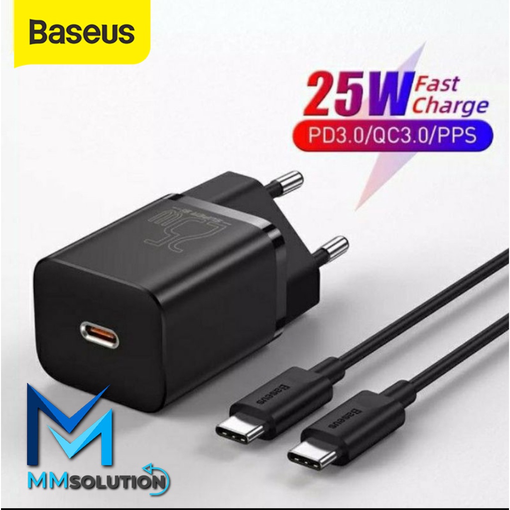 Kepala Charger Type C PD BASEUS Quick Charger 25W Super Si ORIGINAL