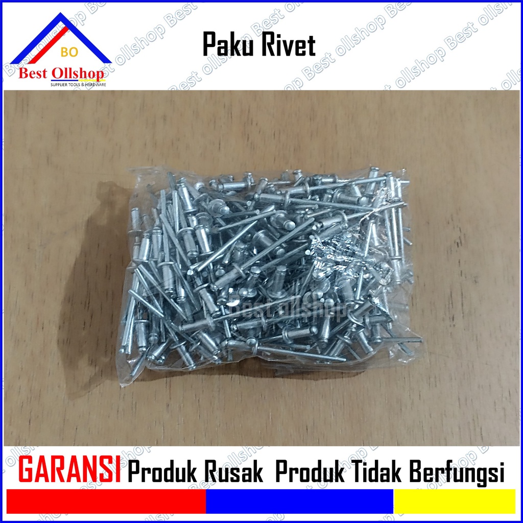 Paku Ripet Rivet Rifet Rivetti Drill Hole 3.3 - 3.4 MM 423 435 440 Paku Knalpot Ecer 100 Pcs Murah