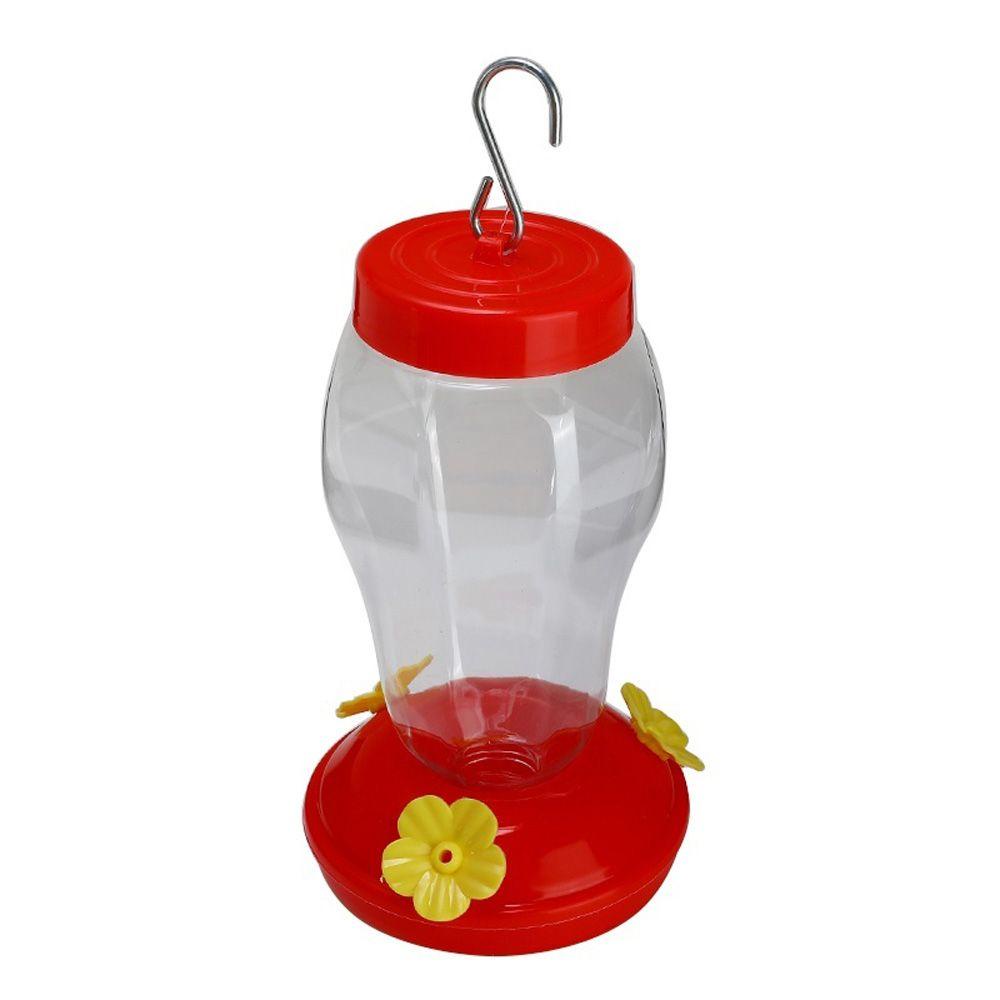 REBUY Rebuy Hummingbird Feeder Plastik Otomatis Dengan Pengait Perlengkapan Burung Botol Nuri Teras Tempat Makanan