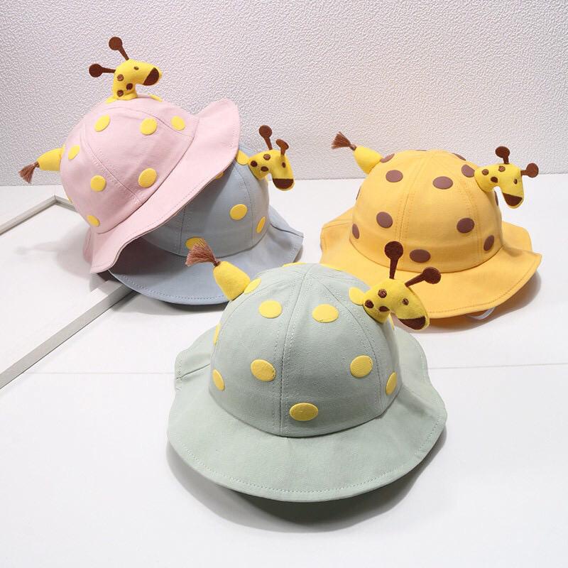 TOPI BUCKET ANAK MOTIF KARTUN JERAPAH BABY HAT GIRAFFE PREMIUM USIA 1-3 TAHUN