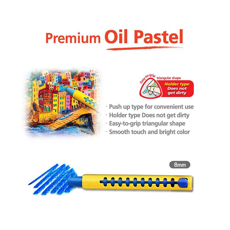 

Mungyo Official - Rail Pas 12 Assorted Oil Colors Non Toxic Untuk Anak