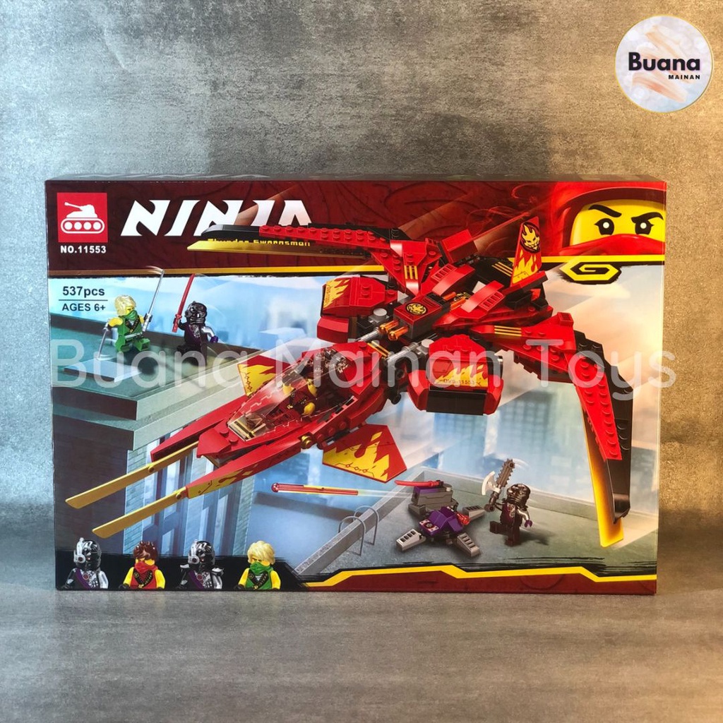 BRICKS TANK NINJA GO KAI FIGHTER 11553 MAINAN EDUKASI ANAK MODEL PESAWAT TEMPUR