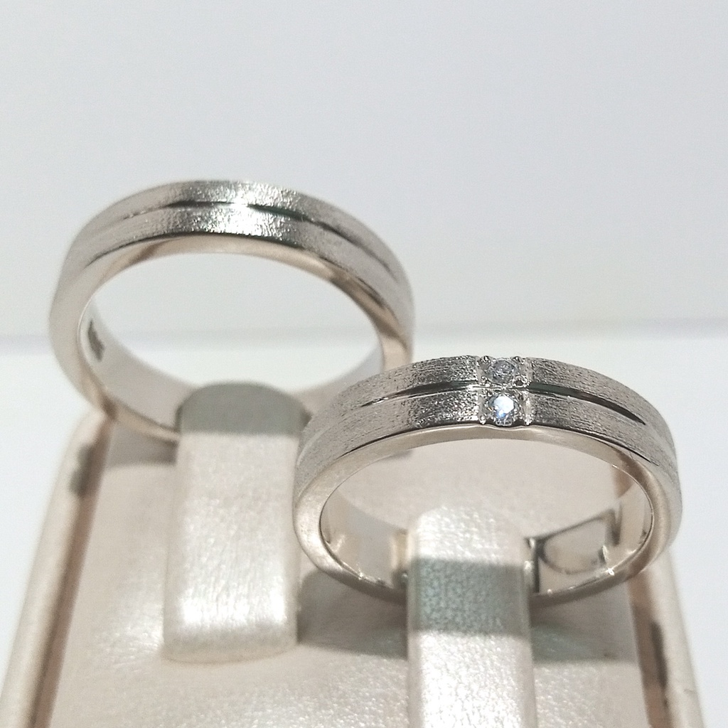 Cincin Couple Perak Asli Ukir Nama A84