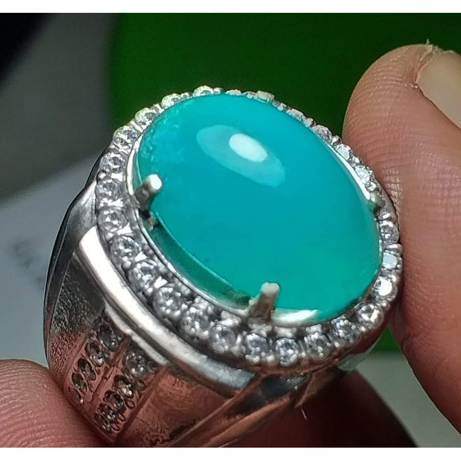 BACAN PALAMEA batu akik natural bacan palamea relaxa super kristal size 13mm