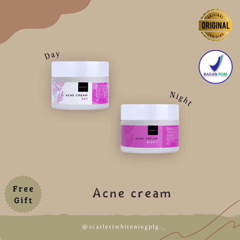 Acne Cream scarlett / Day&Night Cream Acne / SCARLETT WHITENING