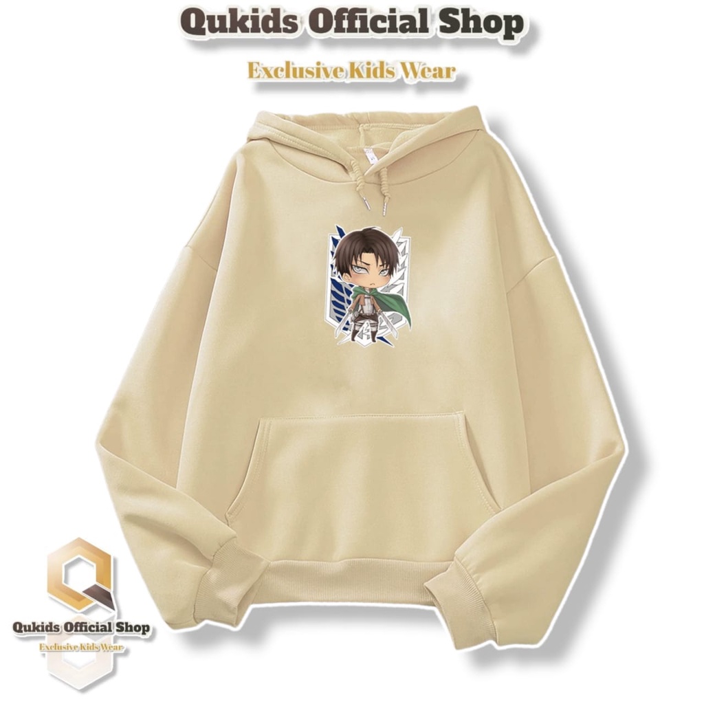 SWEATER HOODIE ANAK LAKI-LAKI PEREMPUAN 6-10 TAHUN LEVI WARRIOR JAKET BAJU ANAK CEWEK COWOK ANIME