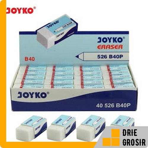 

ERASER PENGHAPUS JOYKO 526-B40P PUTIH SUPER CLEAN ERASING DUST FREE