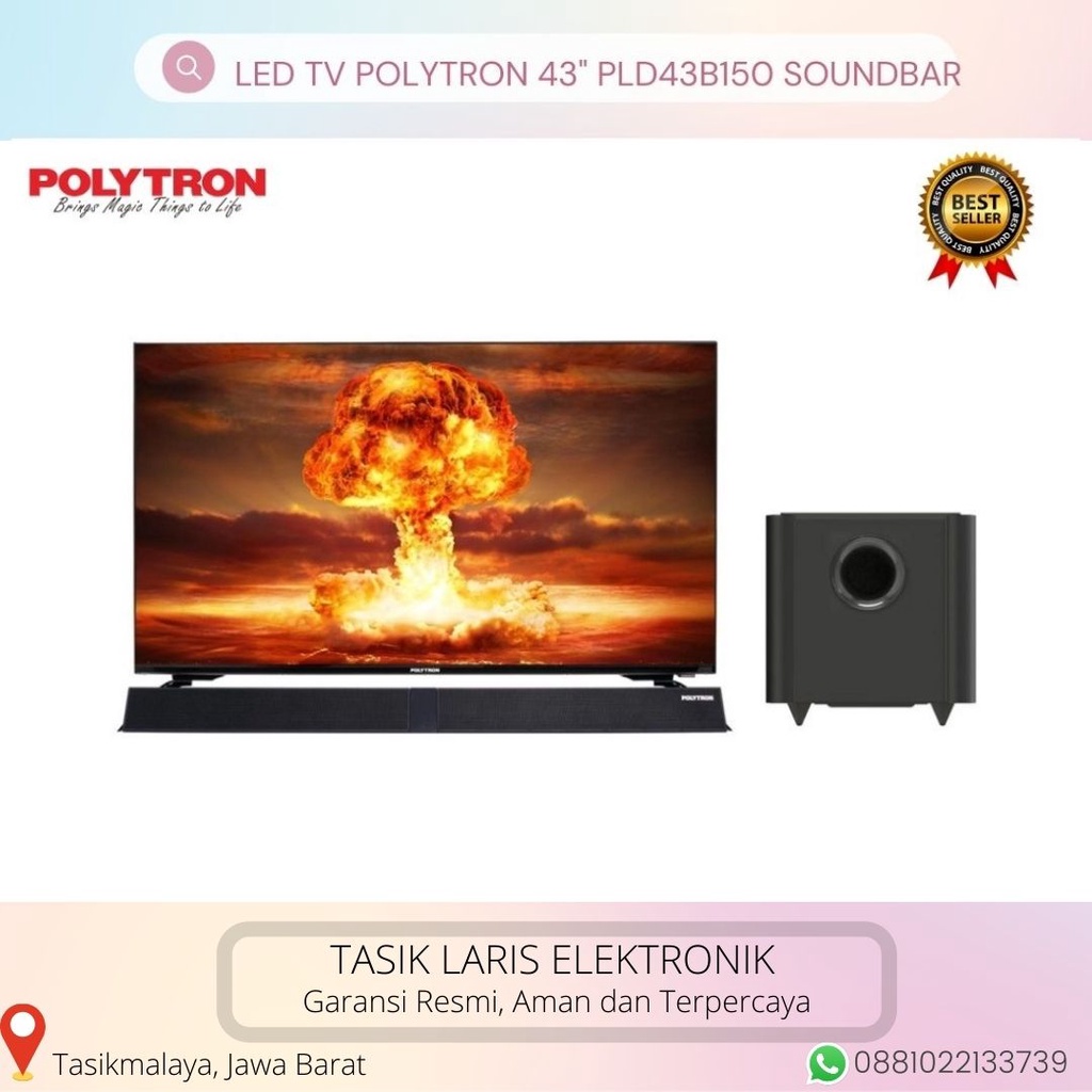 LED TV POLYTRON 43" PLD43B150 SOUNDBAR