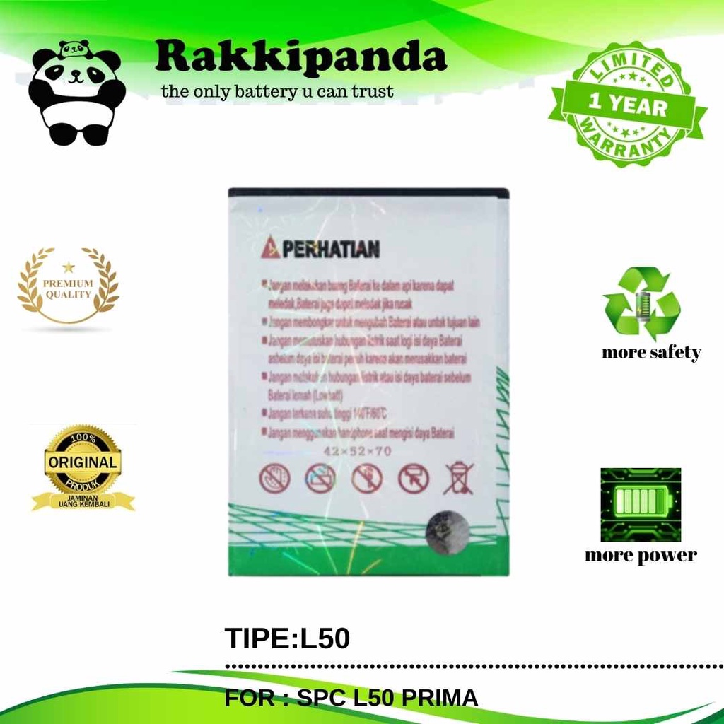 R/K- Batre RakkiPanda Baterai SPC L50 / L50 Prime / L50 Prima