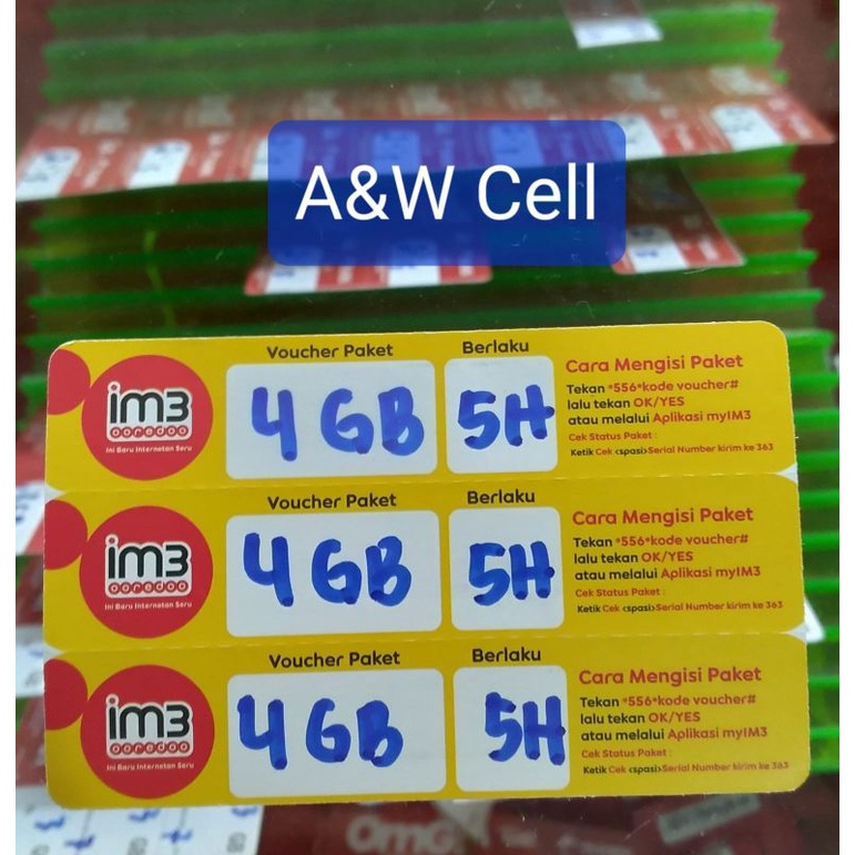 voucher indosat / Im3 4gb