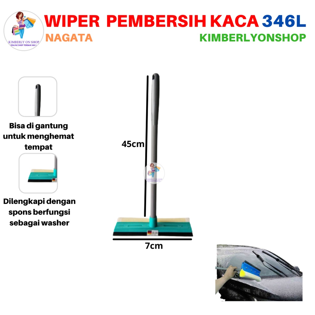 Wiper Pembersih Kaca Karet Dan Spons 346L Nagata