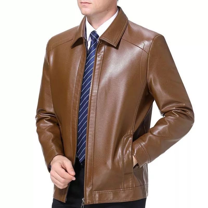 jaket kulit asli pria semi jas-jaket kulit asli domba Garut-jaket kulit original