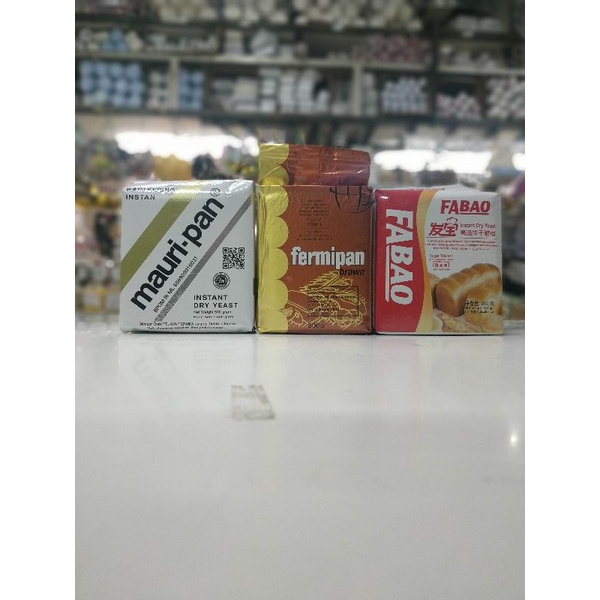 

Ragi Kering Instan Kemasan 500 Gr ( Fermipan , Mauri-pan , FABAO )