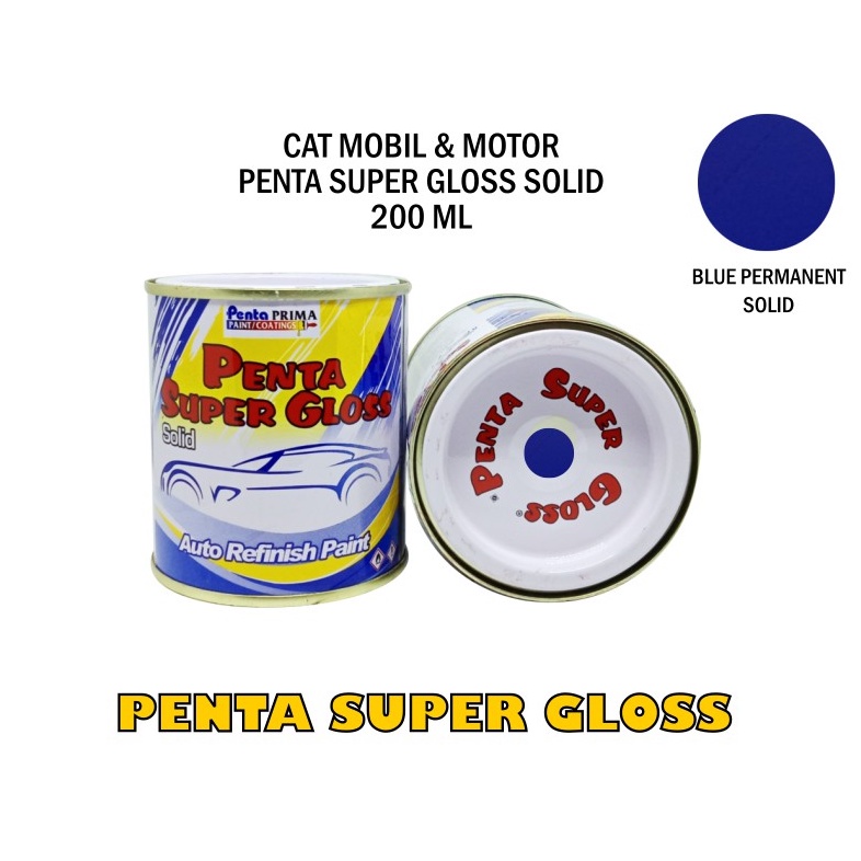 CAT PENTA BLUE PERMANENT TINTING 57017 200 gram - penta super gloss biru - cat penta biru - cat motor biru - cat mobil biru