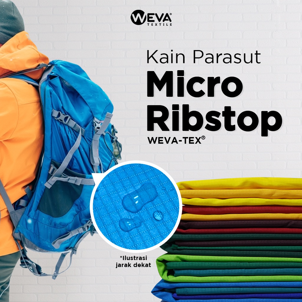 Bahan Kain Micro Ribstop Kain Jaket Parasut Murah