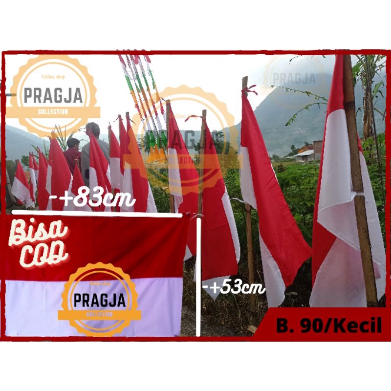bendera merah putih kode kecil isi 20lembar/1kodi bendera indonesia