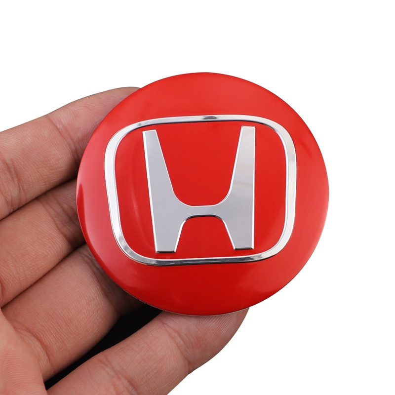 4pcs Stiker Emblem Metal 56mm Untuk Hub Tengah Velg Honda Civic Accord Fit City Vezel CRV Odyssey Jazz Insight