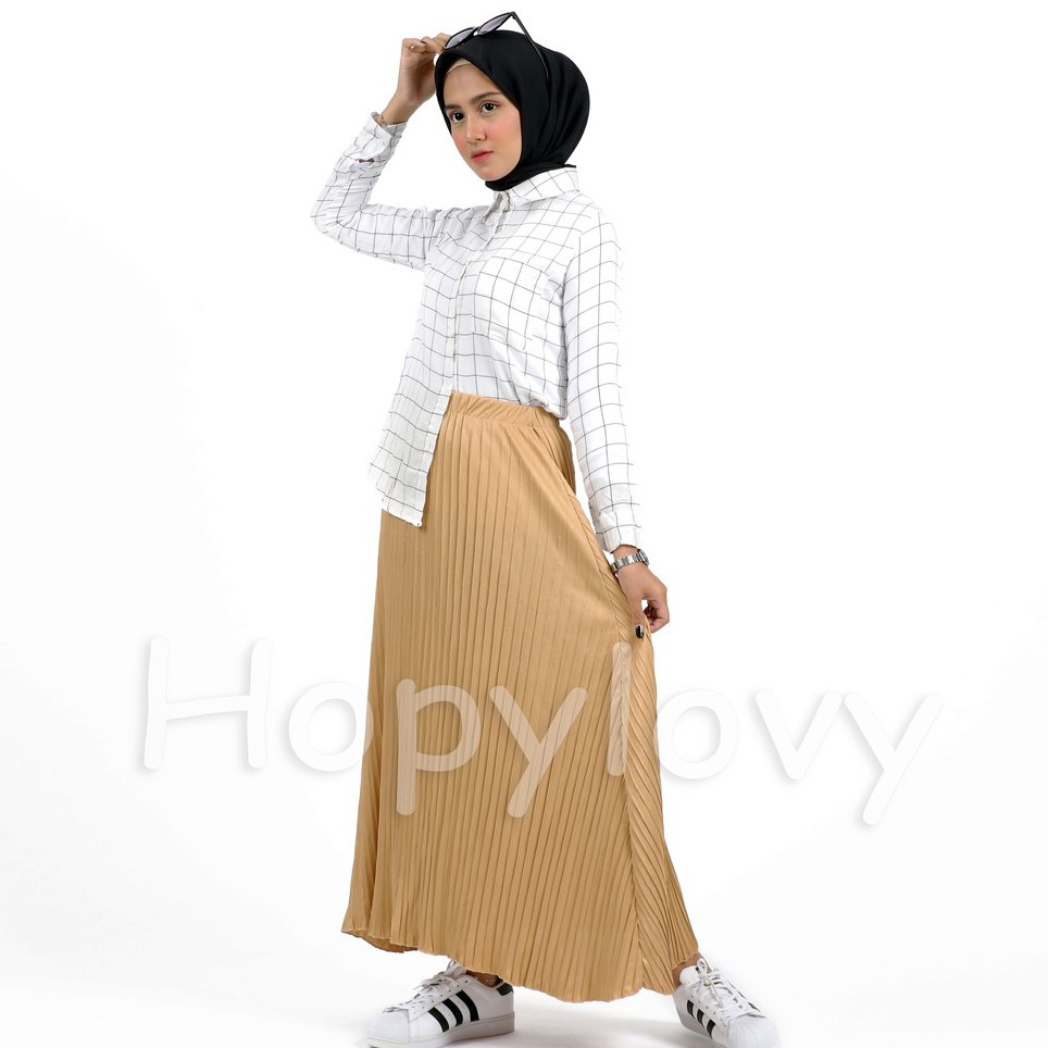 Rok Plisket Premium / Rok Rempel / Rok Mayung Plisket