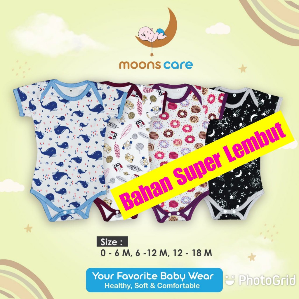 SML MOONS Jumper  Moons Jumper Baby Moon Premium motif Jumper Bayi Jumper Anak Singlet Jumper Romper