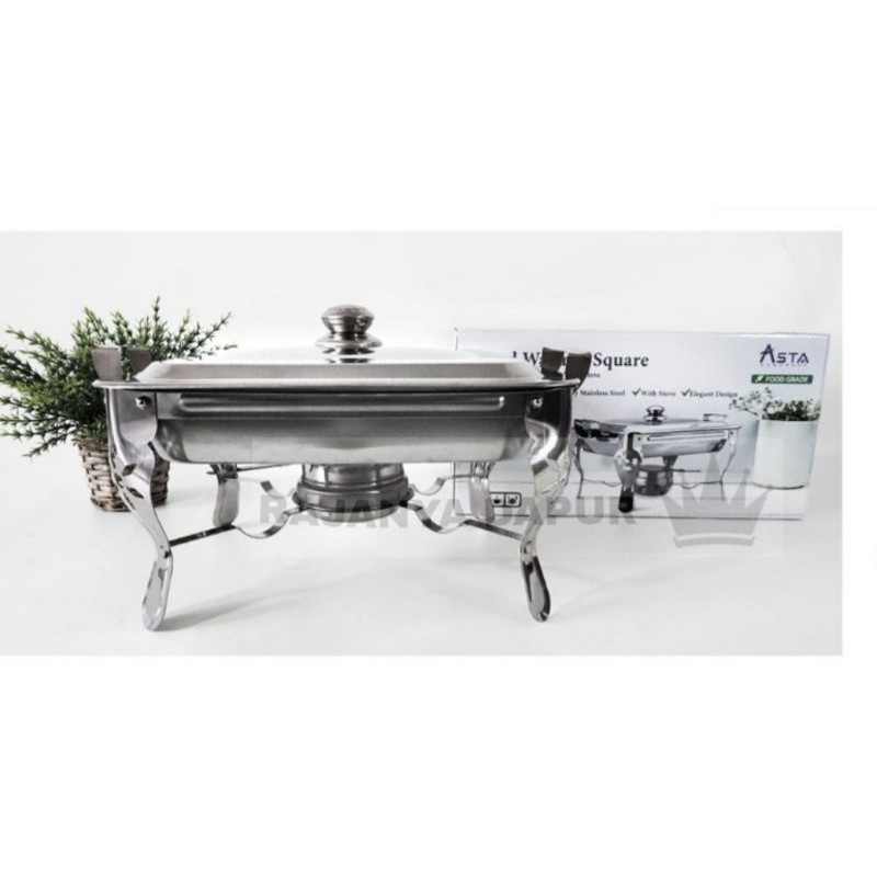ASTA Food warmer square - tempat prasmanan stainless - tempat prasmanan asta persegi - warmer square