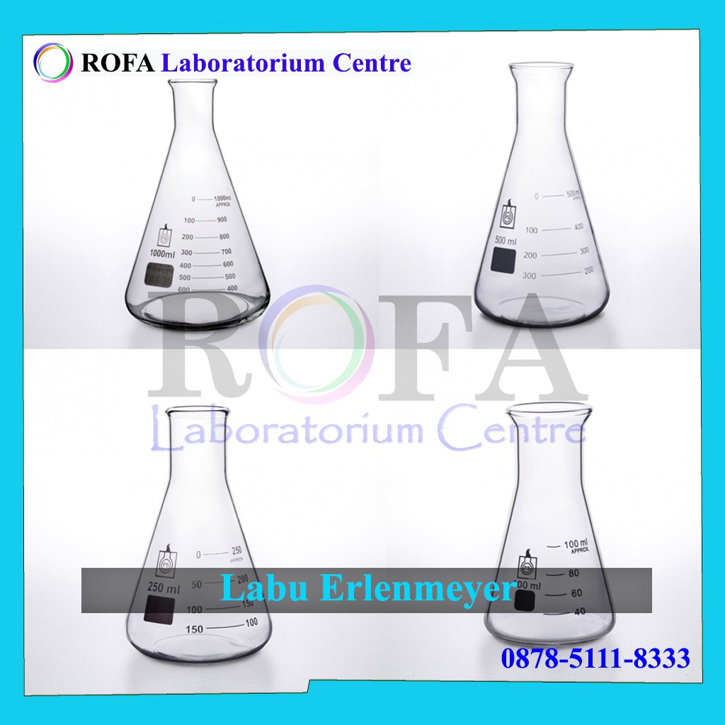 Labu Erlenmeyer / Erlenmeyer Flask / Conical Glass Pyrex