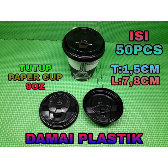 HOT LID PAPPER 9 OZ TUTUP PAPER CUP 9 OZ