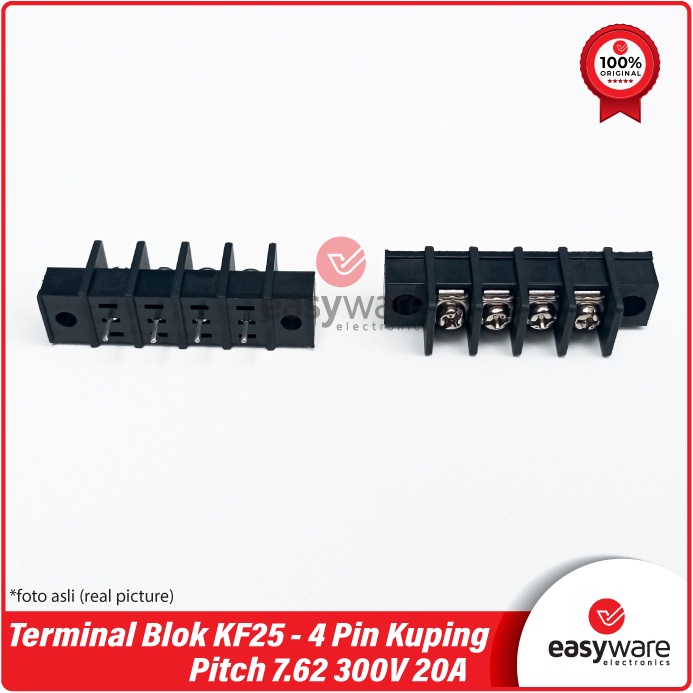 TERMINAL BLOK KF25 4P PCB KF25C 4 PIN PITCH 7.62MM 300V 20A